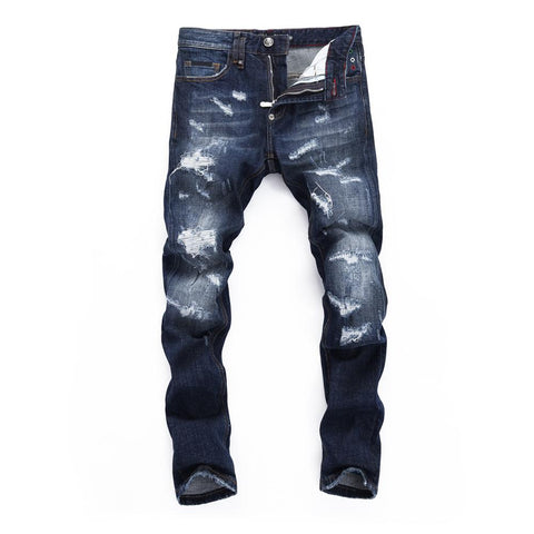 husband blue Stretch jeans mens slim denim trousers-MF00520-Veeddydropshipping