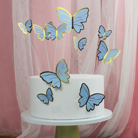 Decorations Romantic Butterflies Cake Toppers-HA00737-Veeddydropshipping