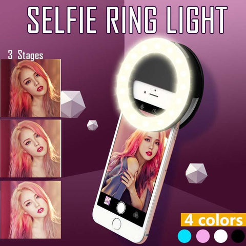 Selfie Lights Mobile Phone Lens Portable Mini Selfie Ring Light Clip LED Fill Selfie Lamp-PA00831-Veeddydropshipping