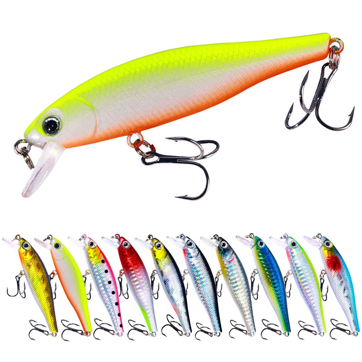 Minnow Crank Wobbler Jerkbait Fishing Lure 8.8Cm 9G Isca Artificial Carkbait Wobblers -OS00504-Veeddydropshipping