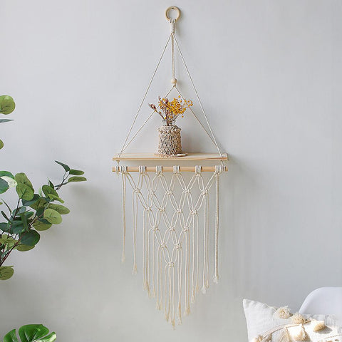 Macrame Wall Hanging Shelf Boho Home Decor-HA00204-Veeddydropshipping