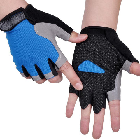 1 Pair Half Finger Gloves Gym Fitness Anti-Slip Women Men Fingerless Gloves Summer -OS01167-Veeddydropshipping