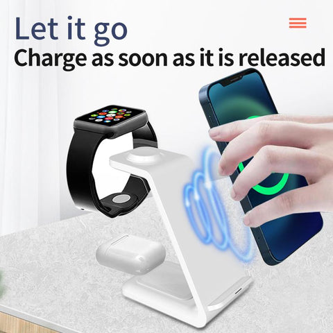 100W 3 in 1 Wireless Charger Stand  Fast Charging Dock Station for iPhone 14-PA01043-Veeddydropshipping
