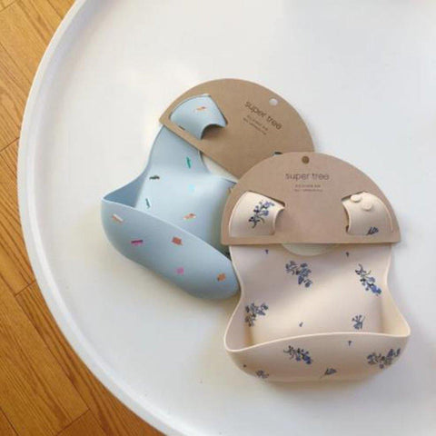 Ins Style Print Baby Bibs Waterproof Soft Silicone Baby Feeding Stuff Cute-TB00466-Veeddydropshipping