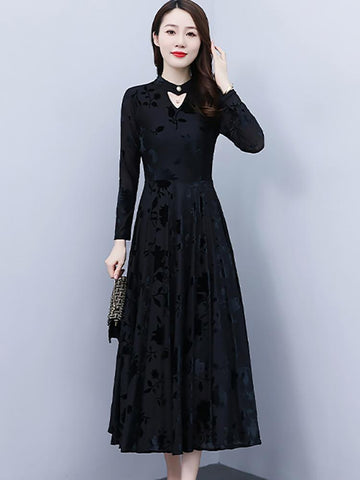 Hollow Out Sexy Midi Dress Women Casual Party Dress-WF00323-Veeddydropshipping