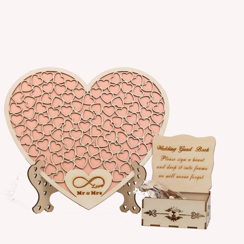 Signature Guest Book Wooden Eternal Love Series-HA00743-Veeddydropshipping