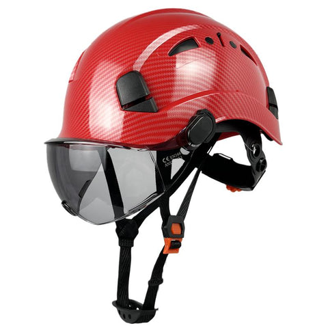 Carbon Fiber Pattern Safety Helmet With   Hard Hats-CO00673-Veeddydropshipping