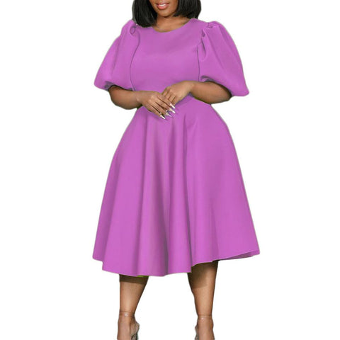 African Dresses Women Half Sleeve O-neck-Veeddydropshipping