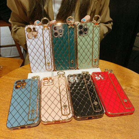 Fahsion Bling Soft TPU Case Cover + Metal Ring Stand for iPhone 14 13 12 11 Pro-PA00169-Veeddydropshipping