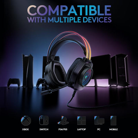 RGB Gaming Headphone with Mic 3.5mm Wired-Veeddydropshipping