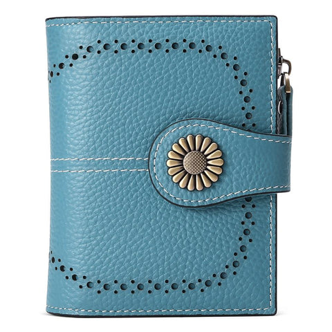Wallet Luxury Brand Oil Wax Genuine Leather Coin Purses Zipper Card-BS00181-Veeddydropshipping