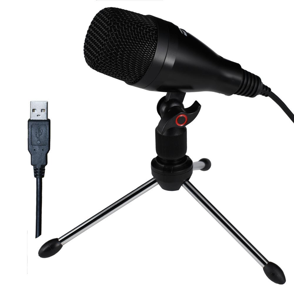 USB Microphone Cardioid Electret Recording With Tripod  for Podcast Computer -CE01241-Veeddydropshipping