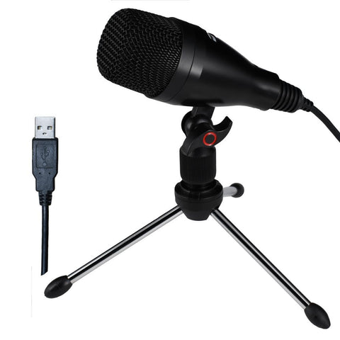 USB Microphone Cardioid Electret Recording With Tripod  for Podcast Computer -CE01241-Veeddydropshipping