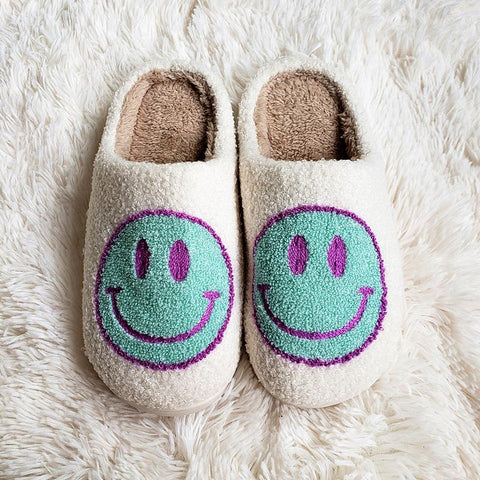 House Couples Men Fluffy Slides Cartoon Embroidery-BS01224-Veeddydropshipping