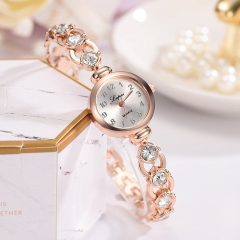 Luxury Brands Stainless Steel Crystal Bracelet Wrist Watch -JW01105-Veeddydropshipping