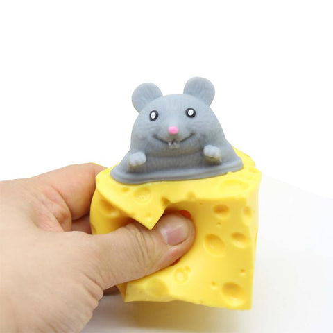 Pop Up Funny Mouse And Cheese Block Squeeze Anti-stress Toy-TB01511-Veeddydropshipping