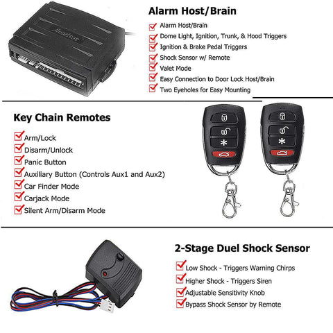 Car Alarm System Keyless Entry Security Remote Central Control Door-AM00584-Veeddydropshipping