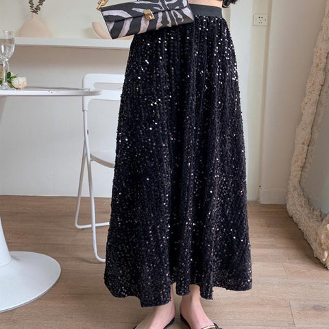 Loose Korean Clothes Sexy High Waist Midi Expansion Skirt-WF00479-Veeddydropshipping