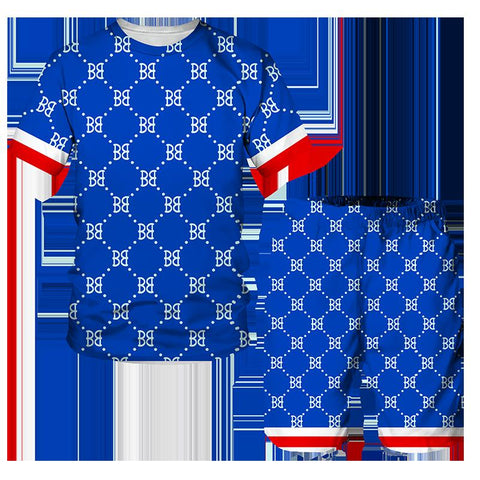 Luxury 3D Printing Tracksuit  Oversized T-shirt Shorts-MF00074-Veeddydropshipping