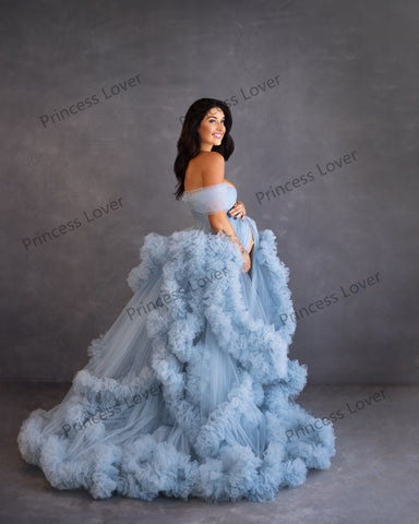 Prom Dresses Pregnant Women Tiered Ruffles-WF01512-Veeddydropshipping