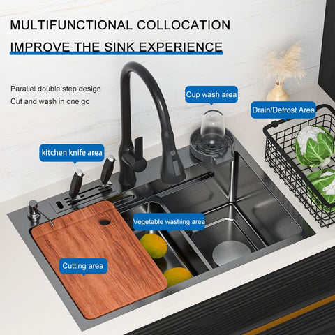 Kitchen Sink Topmount  with Single Bow-TI00626-Veeddydropshipping