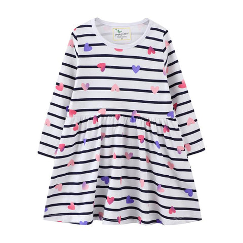 Jumping Meters Princess Girls Dresses Bee Print Party Baby Clothes-TB00878-Veeddydropshipping