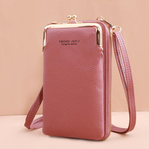 Women Mini Matte Leather Shoulder Messenger Bag Clutch Bolsas Ladies-BS00108-Veeddydropshipping