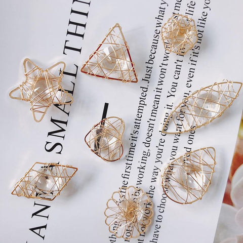 Teardrop Earrings Connectors Rectangle Circle Ring Charms Diy -JW01644-Veeddydropshipping
