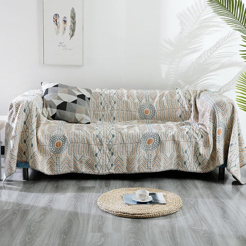 Bohemian Style Cotton Bedspread Warm Throw Blanket-HA00561-Veeddydropshipping