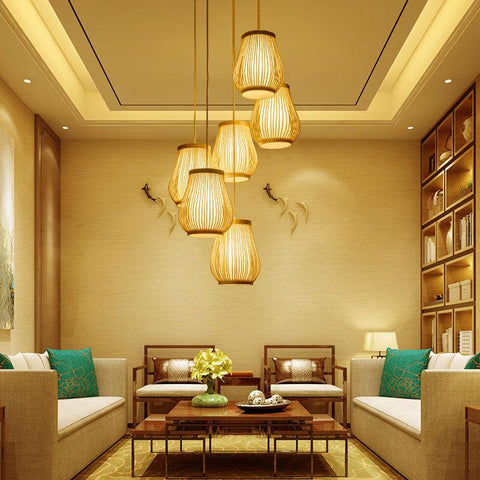Chandelier Handmade Bamboo Chandelier-TI00419-Veeddydropshipping