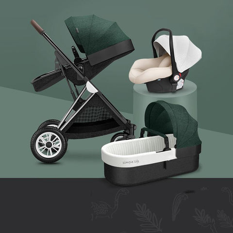 Baby Stroller 3 In1 Baby Cariage Travel Stroller Baby Stroller with Car Seat-TB00361-Veeddydropshipping