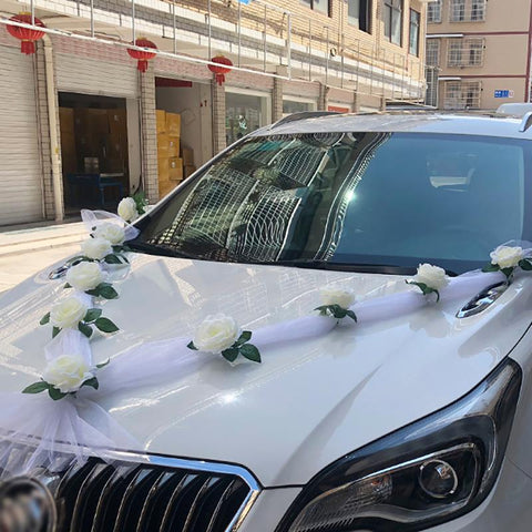 Rose Artificial Flower for Wedding Car Decoration-HA00711-Veeddydropshipping