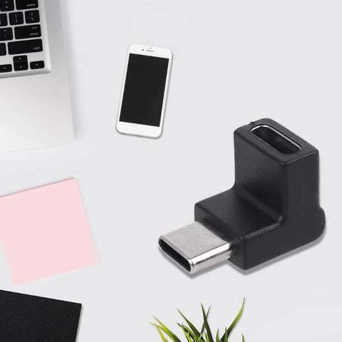 USB C Adapter Type C Male to Female Right Angled 90 Degree Extension Adapter -CE00140-Veeddydropshipping