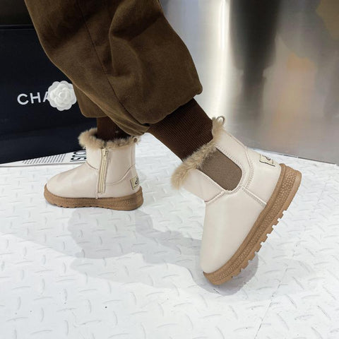 Classic Plush Winter New Versatile Girls' Snow Boots-TB00142-Veeddydropshipping