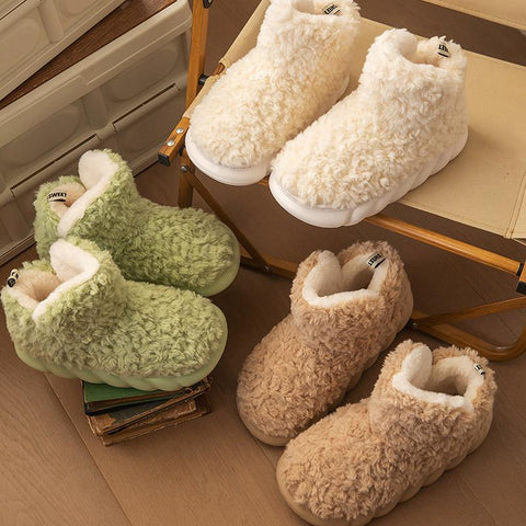 Warm Fur High Top 4CM Thick EVA Short Boots-BS01227-Veeddydropshipping