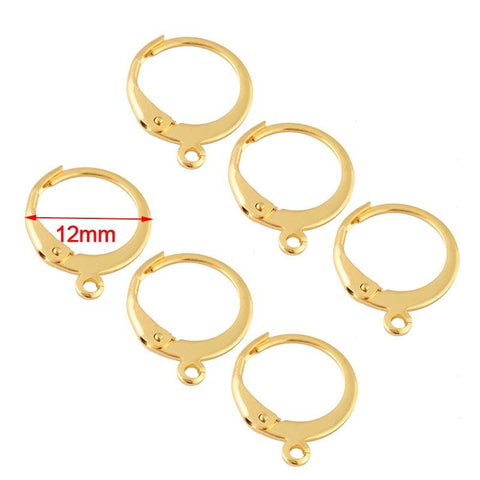 V-shaped Earring French Hooks Findings Ear Hook  Settings Base-JW01592-Veeddydropshipping