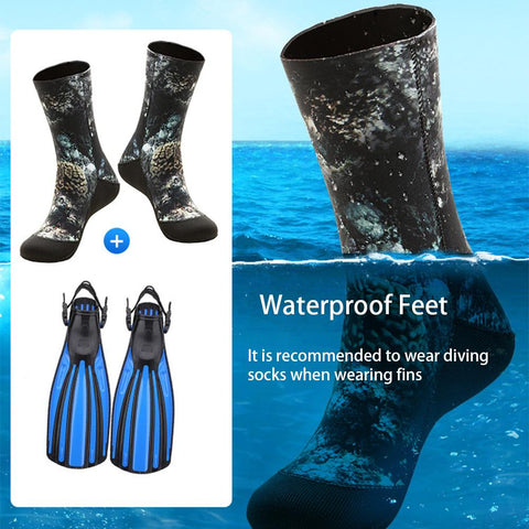 Diving Socks 5mm/3mm CR neoprene diving socks diving socks Camouflage beach -OS00158-Veeddydropshipping