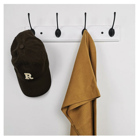 Wood Coat Rack Wall Mount with 4 Hooks-HA01575-Veeddydropshipping