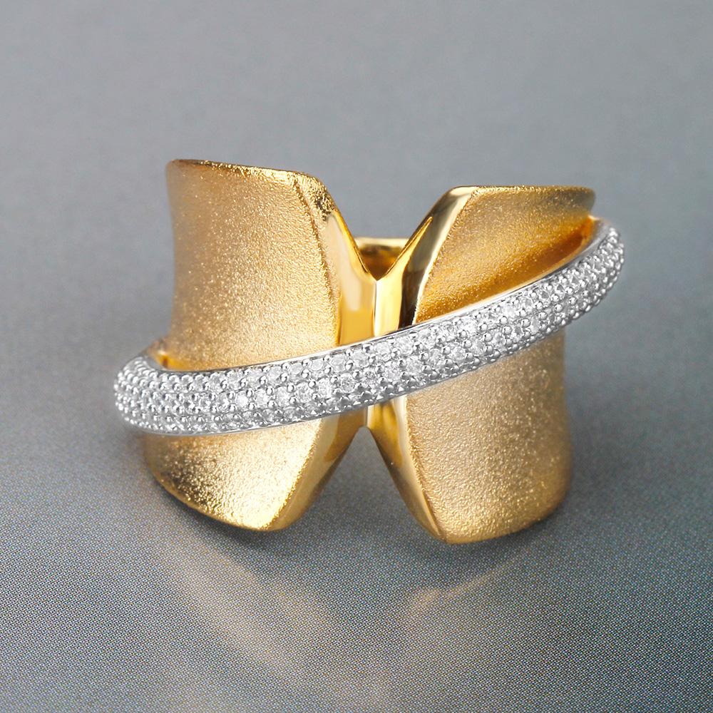 Luxury Grind Arenaceous Bold Ring With Cubic Zirconia Stones -JW00400-Veeddydropshipping