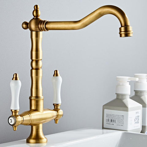 Kitchen Dual Handle Antique Faucet-TI00621-Veeddydropshipping