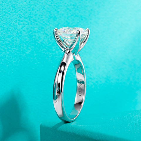 Cushion Cut Moissanite Wedding Ring 925 Sterling Silver Rings -JW00082-Veeddydropshipping