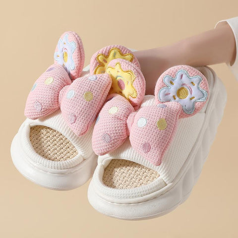 Women Indoor Slippers Breathable Hemp Cotton Home Shoes-BS01221-Veeddydropshipping