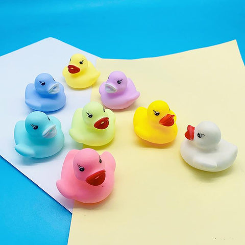 12Pcs Animals Swimming Water Toys Colorful Soft Floating Rubber Duck-TB00525-Veeddydropshipping