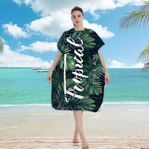 Adult Bath Towels Beach Towel Changing Cloaks Hooded Swimming Pool Gym Fitness -OS00183-Veeddydropshipping