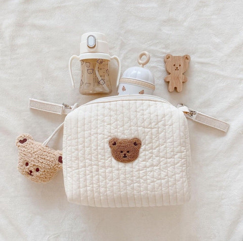 Cute Bear Mommy Bag Diaper Nappy Baby Stuff Organizer Stroller-TB00231-Veeddydropshipping