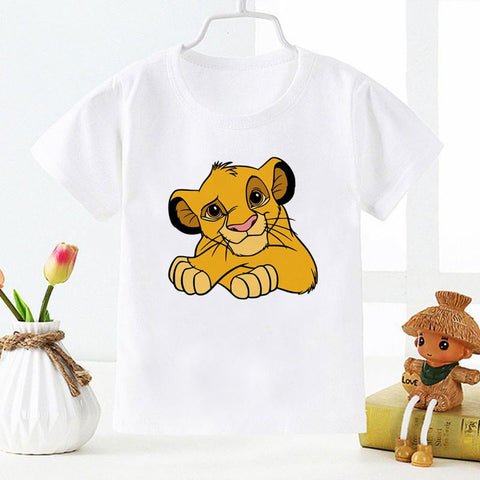 The Lion King Simba T Shirt Kids Boys Clothes White Short Sleev-TB00959-Veeddydropshipping
