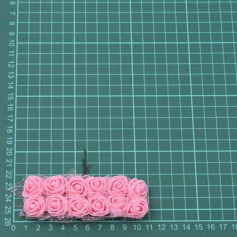 Mini Lace Rose Foam Flower Heads Bouquet-HA00641-Veeddydropshipping