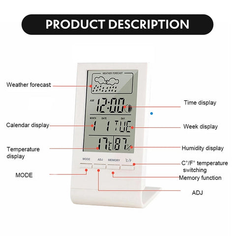 Digital Thermometer Hygrometer Gauge Room Humidity-HA00994-Veeddydropshipping
