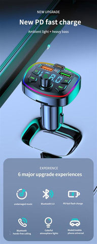 Car Bluetooth 5.0 FM Transmitter PD 18W-PA01160-Veeddydropshipping