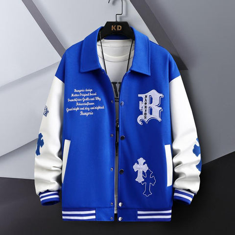 Slim Fit Unisex Baseball Uniform Bomber Jackets For-MF01073-Veeddydropshipping